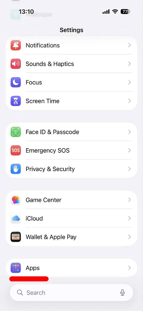 Oppsett av e-postkonto i Mail for iPhone steg 1