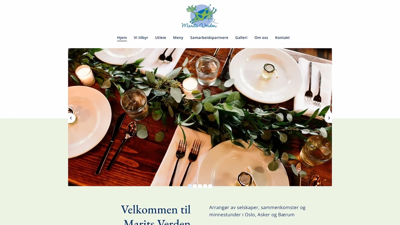 Marits Verden bruker et bildekarusell med bordoppdekning