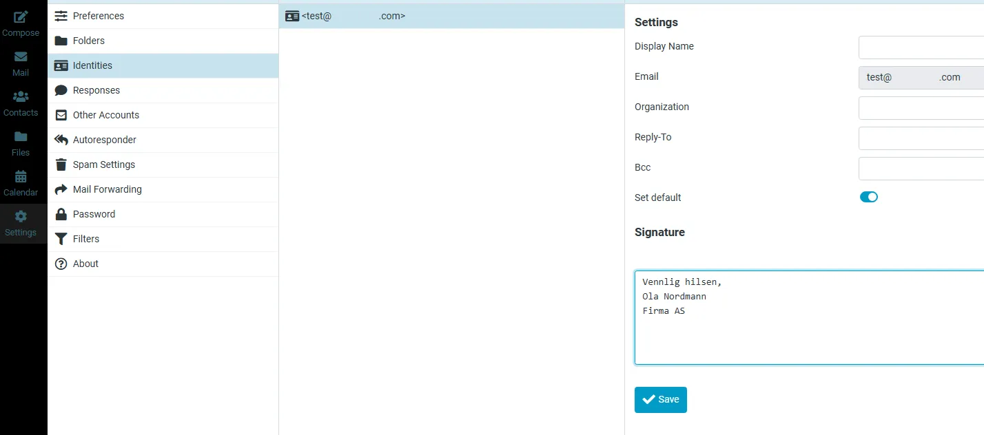 Ny webmail